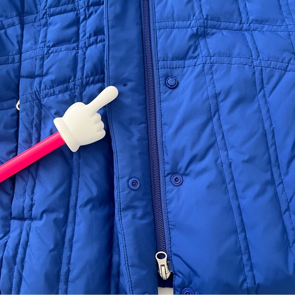 Pendleton Blue Down Puffer Jacket Womens M Lightweight Snap Zip Winter Coat - Picture 11 of 11